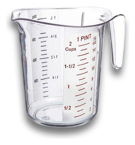 Pack 2 Jarras Medidoras De Policarbonato 500ml/16oz Graduada Policarbonato