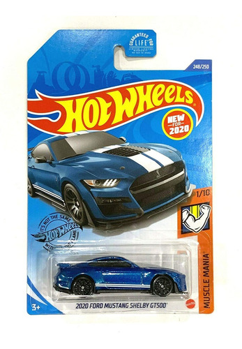 Hotwheels 2020 Fo D Mustang Shelby Gt500 Azul 248 25 Ma...