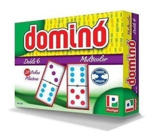 Juego De Mesa Plastigal Domino Multicolor Doble 6