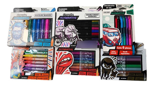 Colección Crayola Alternativa 6 Diferentes 