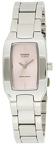 Reloj Analógico Casio Enticer Para Mujer Con Esfera Rosa - L