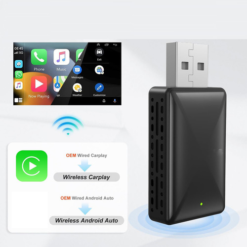 Adaptador Inalámbrico Automático Android 2 En 1 Y Adaptador