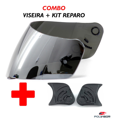 Viseira Injetada 2.2mm E Kit Reparo Ebf E0x New Spark