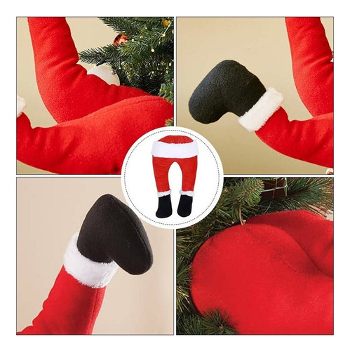 Papai Noel Pernas Decoração Guirlanda De Natal Pedaços De L