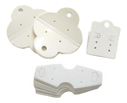 Kit 300 Unidades Tag Para Biju 3 Modelos Branco