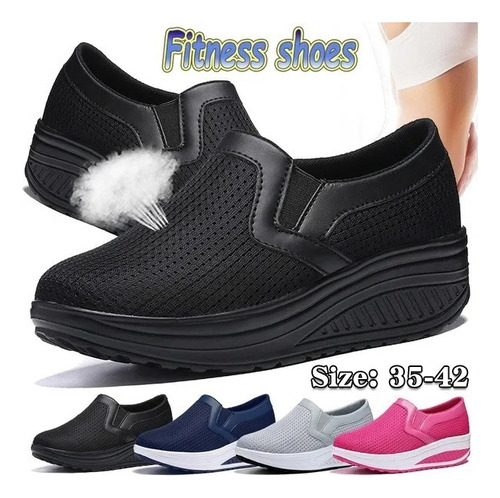 Transpirable Malla Zapatos Cómodos Plataforma Fitness Zapati