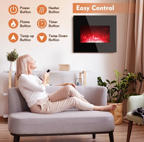 Chimenea Eléctrica Lifeplus 66.04cm Combina 10 Colores 1500w