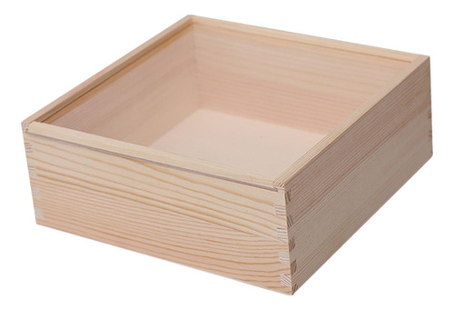 Caja De Almacenamiento De Madera, Contenedor 20cmx20cmx8cm