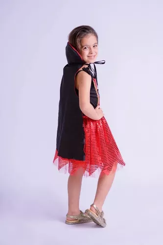 Fantasia Vampirinha Halloween Vestido Vampira Infantil