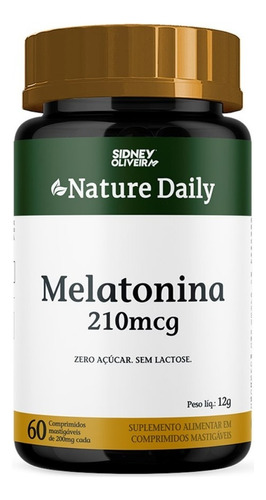 Melatonina Nature Daily 60 Comprimidos Mastigáveis