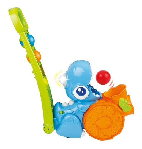 Empuje Arrastre Dino Con Pelotas Luz Y Sonido Bebes