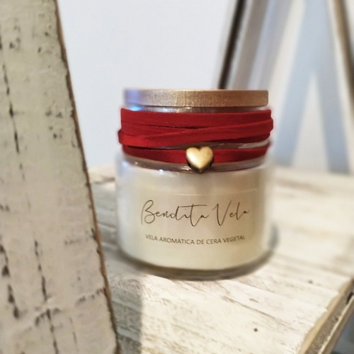 Imagem 2 de 4 de Vela Aromática Vegetal Maçã E Canela 140 G - Bendita Vela
