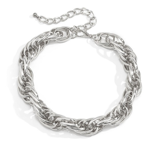 Choker De Metal Eslabones Espiral Moda Tendencia Mujer Dama