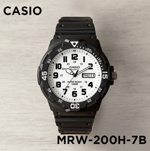 Reloj Casio Mrw-200h-7 Análogo Sumergible 10 Bar Fondo Blanc