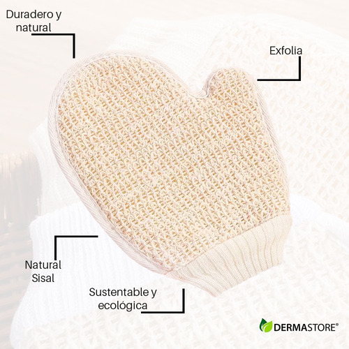 Guante Esponja Sisal De Ducha Exfoliante Cuidado Corporal