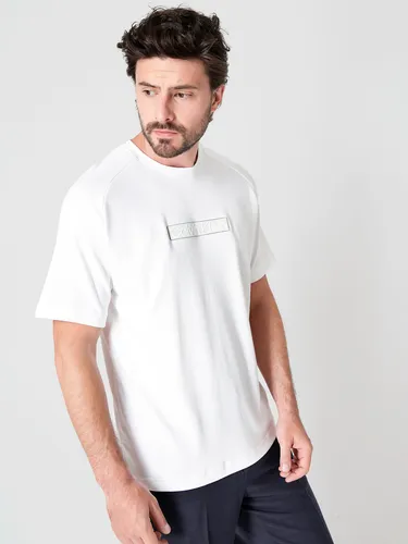 Polera 3d Logo Patch Blanco Calvin Klein