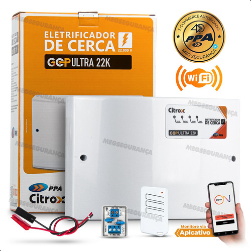 Central Cerca Elétrica Ppa Citrox On Ultra 22k Wifi 22.000v