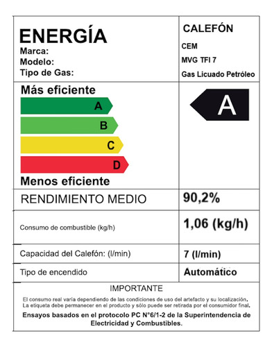 Calefont Splendid 7 Litros Gas Licuado Tiro Forzado
