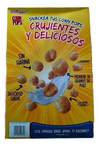 Cereal Corn Pops De Kellogs 940g De Maiz Inflado Y Endulzado
