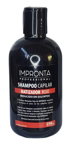 Shampoo Matizador Rojo 250ml - Impronta Kit X 6 Unidades