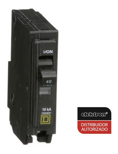 Imagen 2 de 3 de Pastilla Interruptor Termomagnético Qo140 1polo40a Schneider
