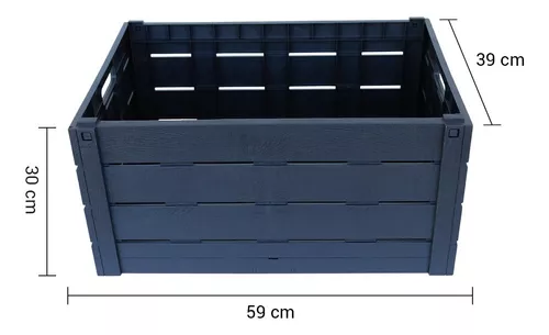 Caja plegable efecto madera