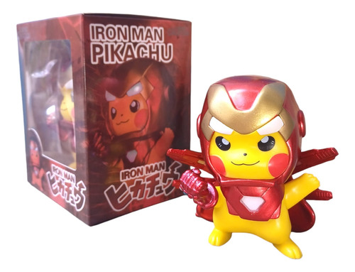 Figura Pikachu Cosplay Iron Man Guante Gemas Infinito Marvel