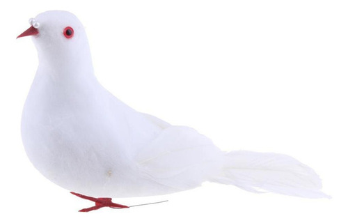 2 Adornos De Simulación De Paloma Blanca, Pájaros