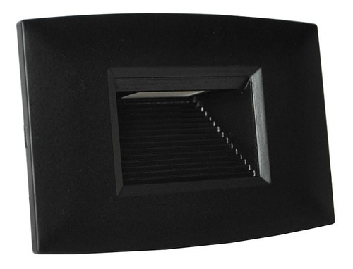 Balizador Preto Led 2w Embutir Caixa 4x2 6000k