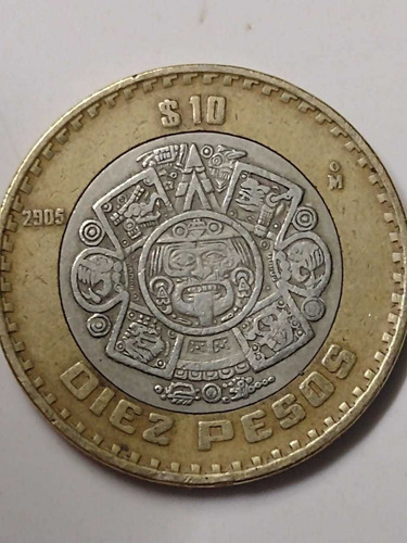 Imagen 4 de 6 de Moneda De 10 Pesos Rara Con Fecha Del 2905