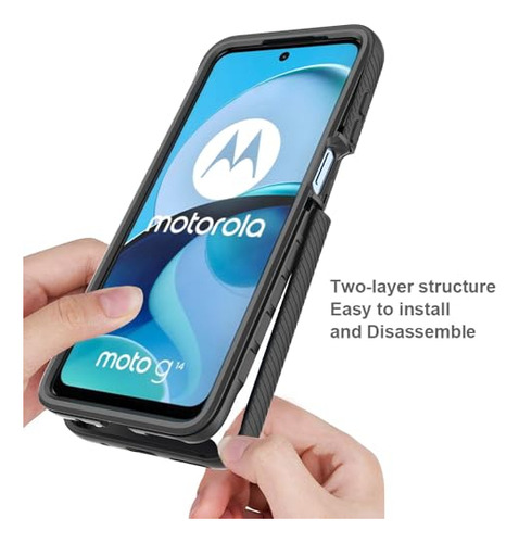 Funda Para Motorola Moto G14 Xt2341-2 Xt2341-3 Xt2341-4 Azul
