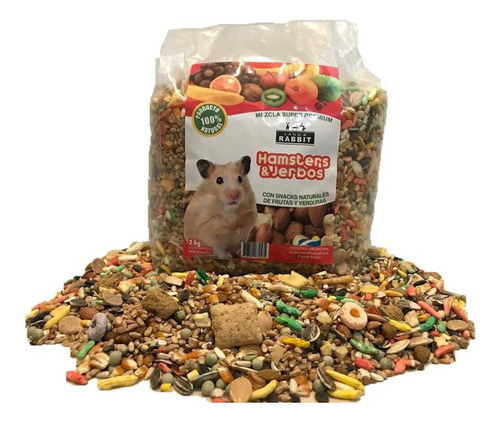 Mezcla Alimento Super Premium Hamster Jerbo Topo Ruso X 2kg