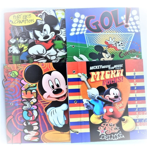 Carpeta Escolar 2 Tapas N°3 Convenor Disney Mickey Cartone
