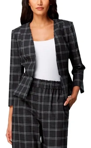 Tahari plaid blazer best sale