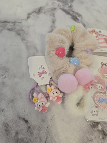 Mini Set Accesorios De Pelo Sanrio Rosa