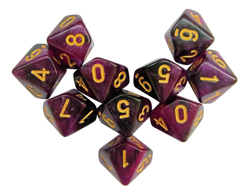 2 Juego De Dados De 10 Piezas D10, Juguetes De