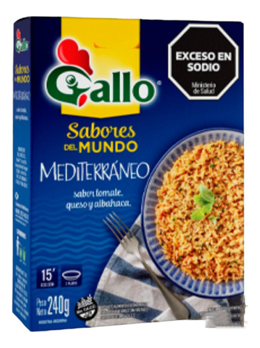 Arroz Gallo Sabores Del Mundo Mediterráneo De 240g, Pack 3u