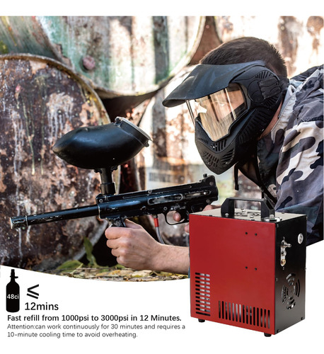 Compresor De Aire Pcp De Orcair Thunder 4500psi, Rellenando