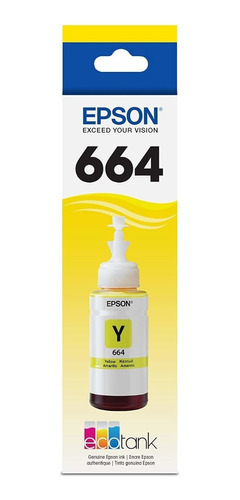 Botella Tinta Original Epson T664 Amarillo T664420 Ecotank