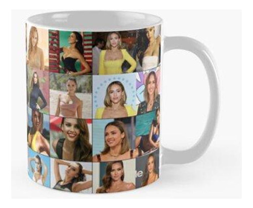 Taza Collage De Fotos De Jessica Alba Calidad Premium