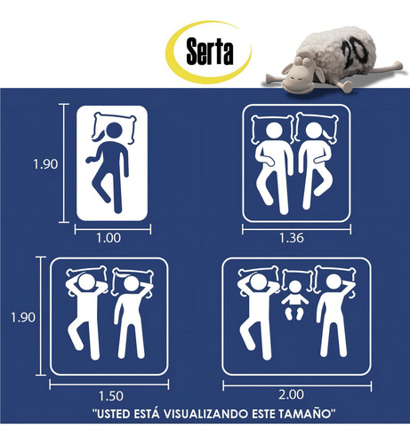 Colchón Individual Serta Tecnologia Natural Foam Con Resortes Individuales, Soport De Alta Densidad Y Máximo Confort Fresco Y Suave