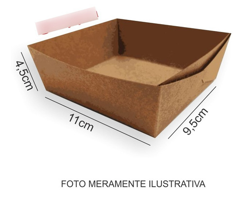 Embalagem Lanches Porções Doces-kraft P3 500uni   