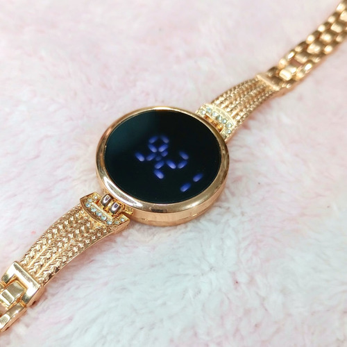 Reloj Digital Led Con Cadena De Aleación (para Mujeres)