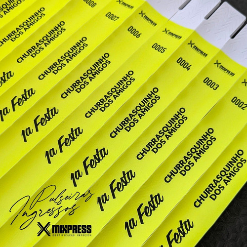Imagem 5 de 6 de Pulseira Segurança Nylon Personalizada Premium . 100 Unids