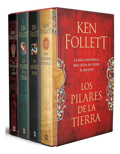 Estuche Saga Los Pilares De La Tierra De Ken Follett. 