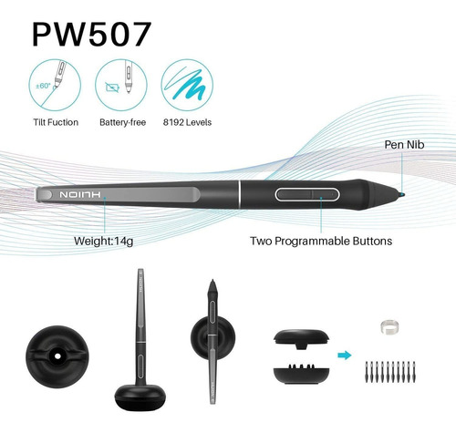 Imagen 2 de 7 de Tablet Digitalizadora De Dibujo Huion Kamvas Pro 13 Gt-133