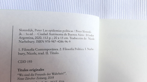 Imagen 4 de 5 de Las Epidemias Políticas Peter Sloterdijk Godot