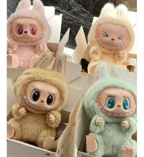 Para Sillón De Vinilo Muñecas Labubu Macaron, 1 Al Azar