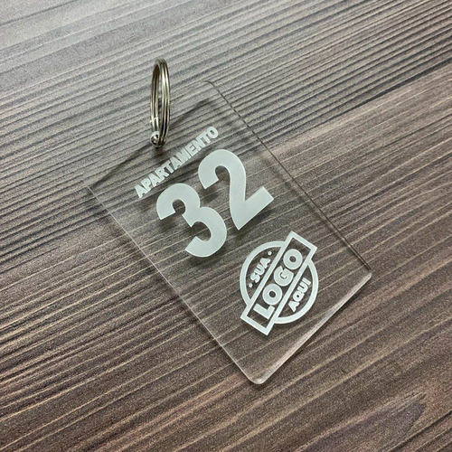 Chaveiro Personalizado Hotel Pousada Acrilico C/20un 5x8cm