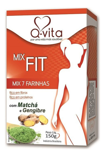 Mix Fit Com 7 Farinhas Q-vita 150g Unidade Mix Fit Mix Fit
